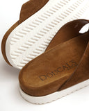 Doucals Rafael Crossed Suede Sandles Cognac 1