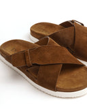 Doucals Rafael Crossed Suede Sandles Cognac 2