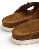 Doucals Rafael Crossed Suede Sandles Cognac 4