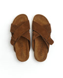 Doucals Rafael Crossed Suede Sandles Cognac 5