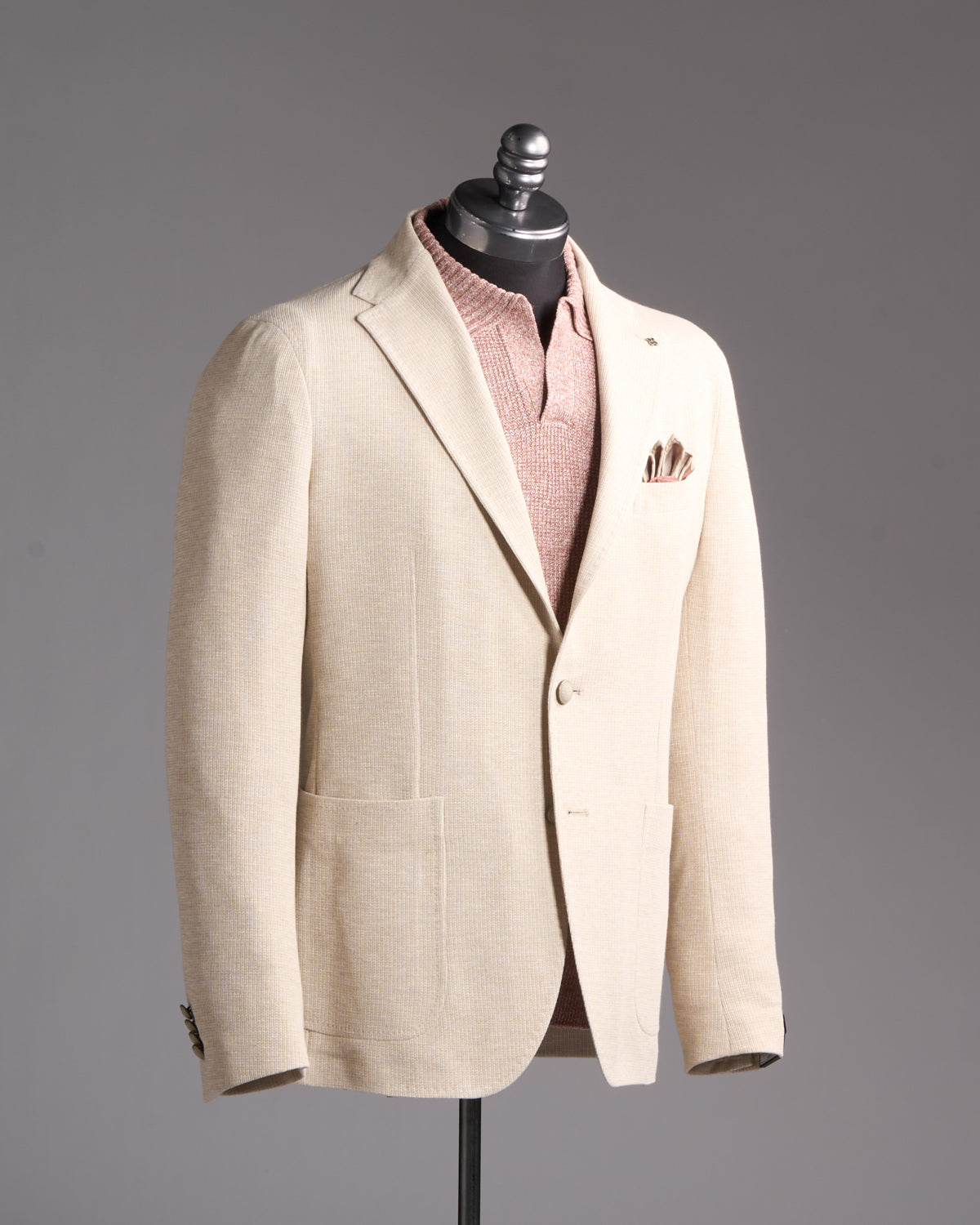 Tagliatore Cotton Stretch Jersey Soft Sport Jacket Cream 3 7320