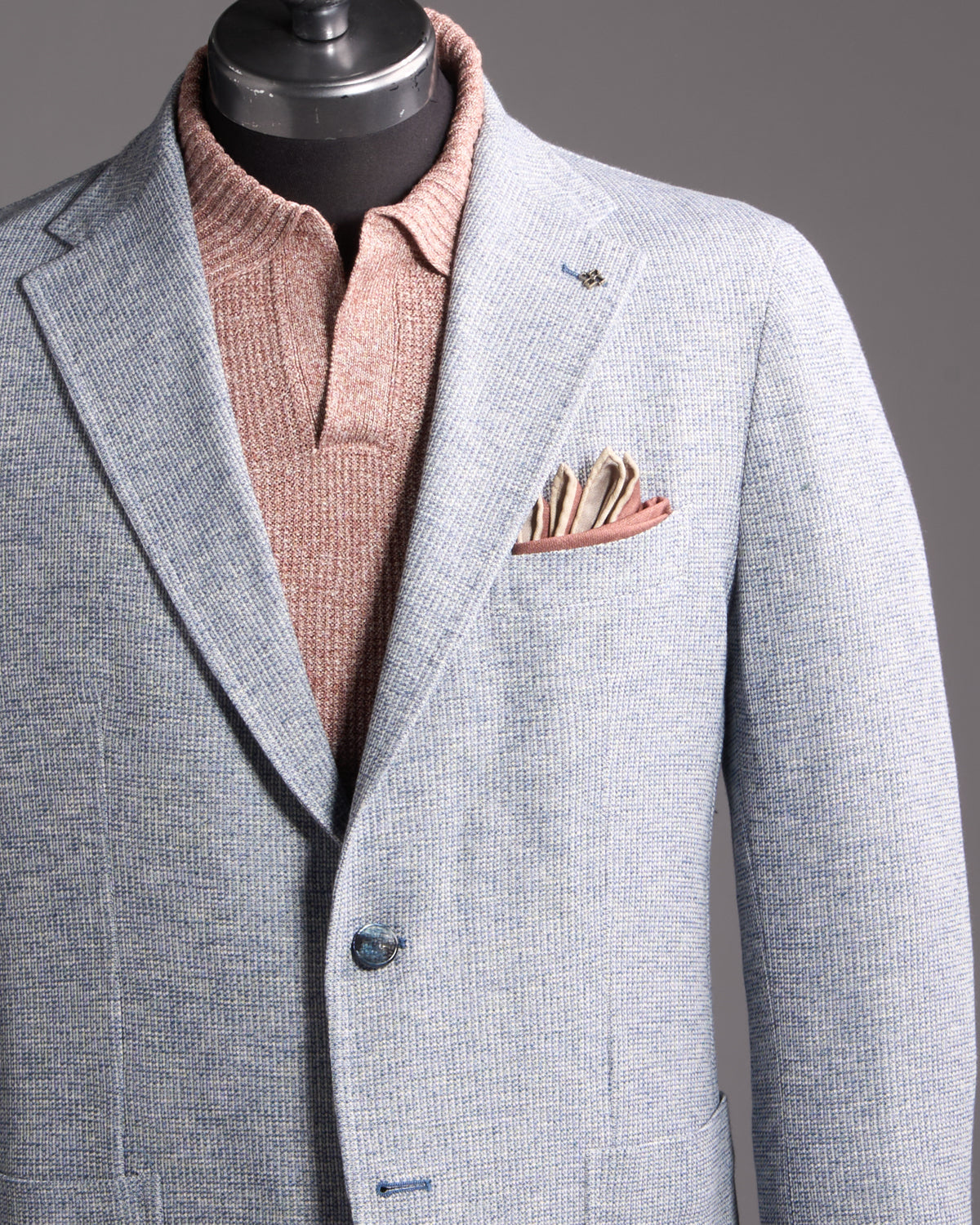 Tagliatore Linen  Cotton Jersey Soft Jacket Sage 8 7338