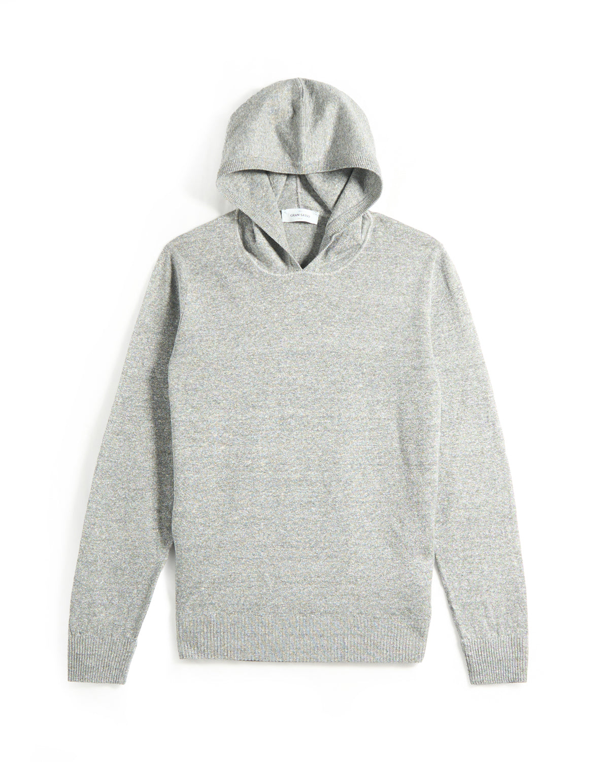 Gran Sasso Cotton  Linen Lightweight Hoodie Heather Grey 2 7246
