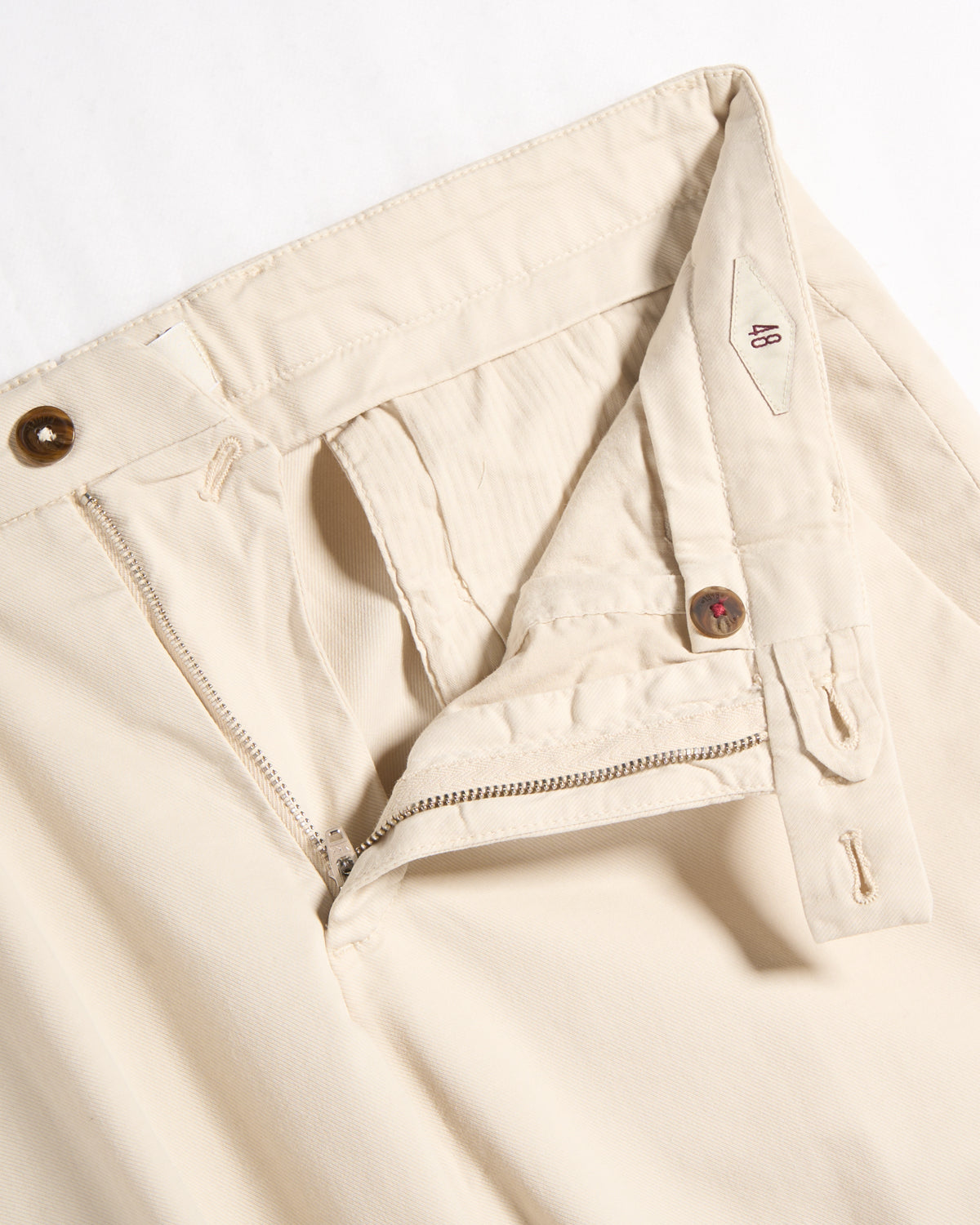 Briglia 1949 Cotton Tencel All Season Twill Casual Pants Ecru 7 7286