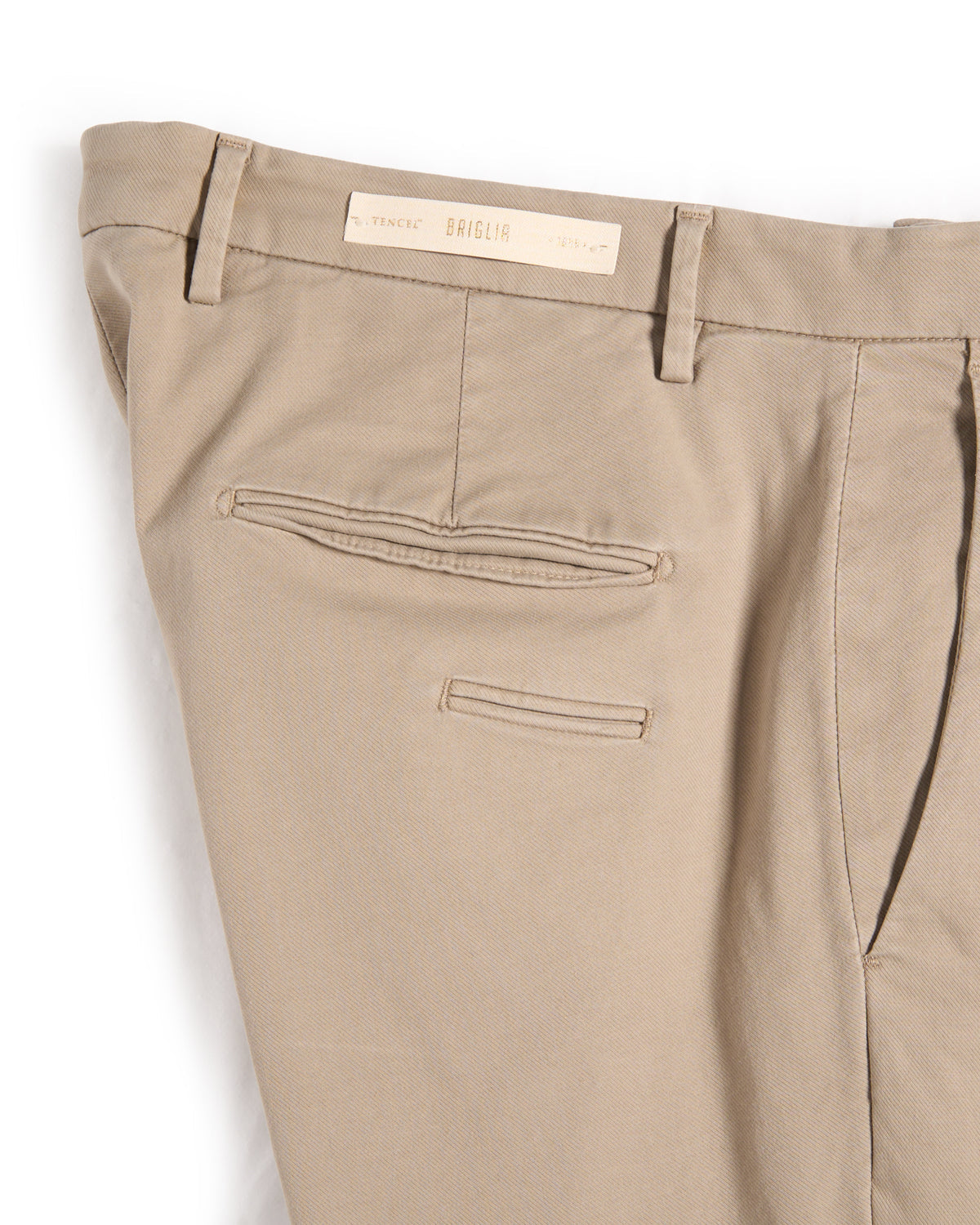 Briglia 1949 Cotton Tencel All Season Twill Casual Pants Khaki 7273