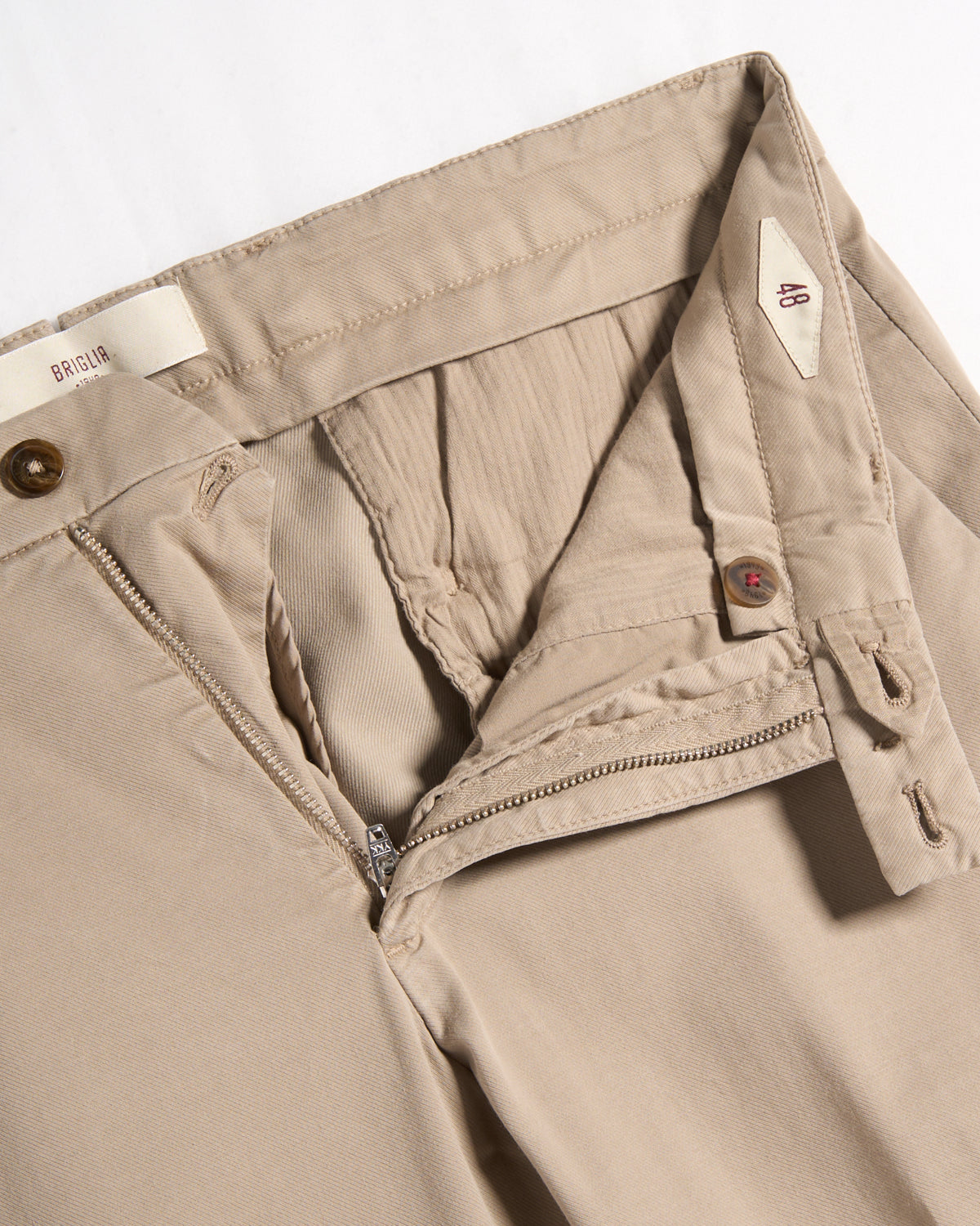 Briglia 1949 Cotton Tencel All Season Twill Casual Pants Khaki 7 7281