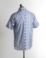 Benson Champlain Blue Pattern Cotton  Tencel Short Sleeve Shirt No Colour 6