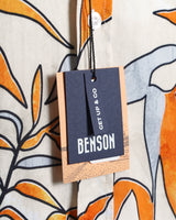 Benson Champlain Orange Tropical Cotton  Tencel Short Sleeve Shirt 4