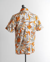 Benson Champlain Orange Tropical Cotton  Tencel Short Sleeve Shirt 5