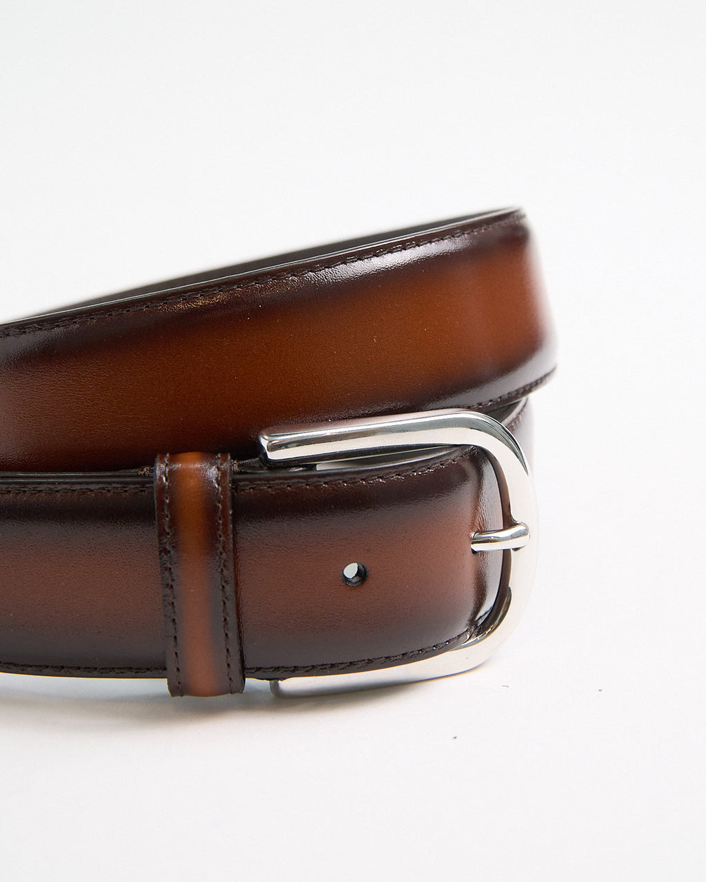 Andersons Burnished Edge Cognac Dress Belt Cognac 1 2