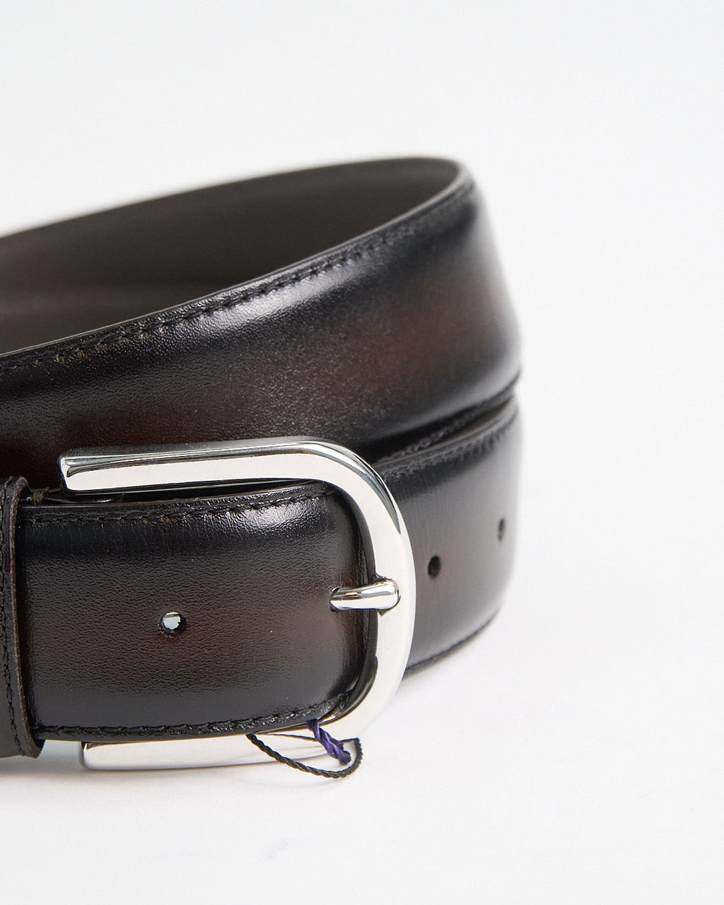 Andersons Burnished Edge Brown Dress Belt Brown 7