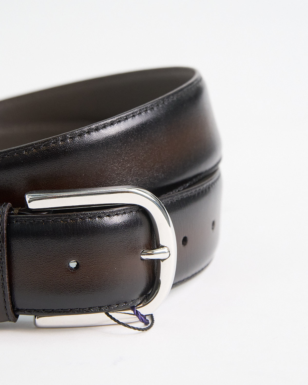 Andersons Burnished Edge Brown Dress Belt Brown 7