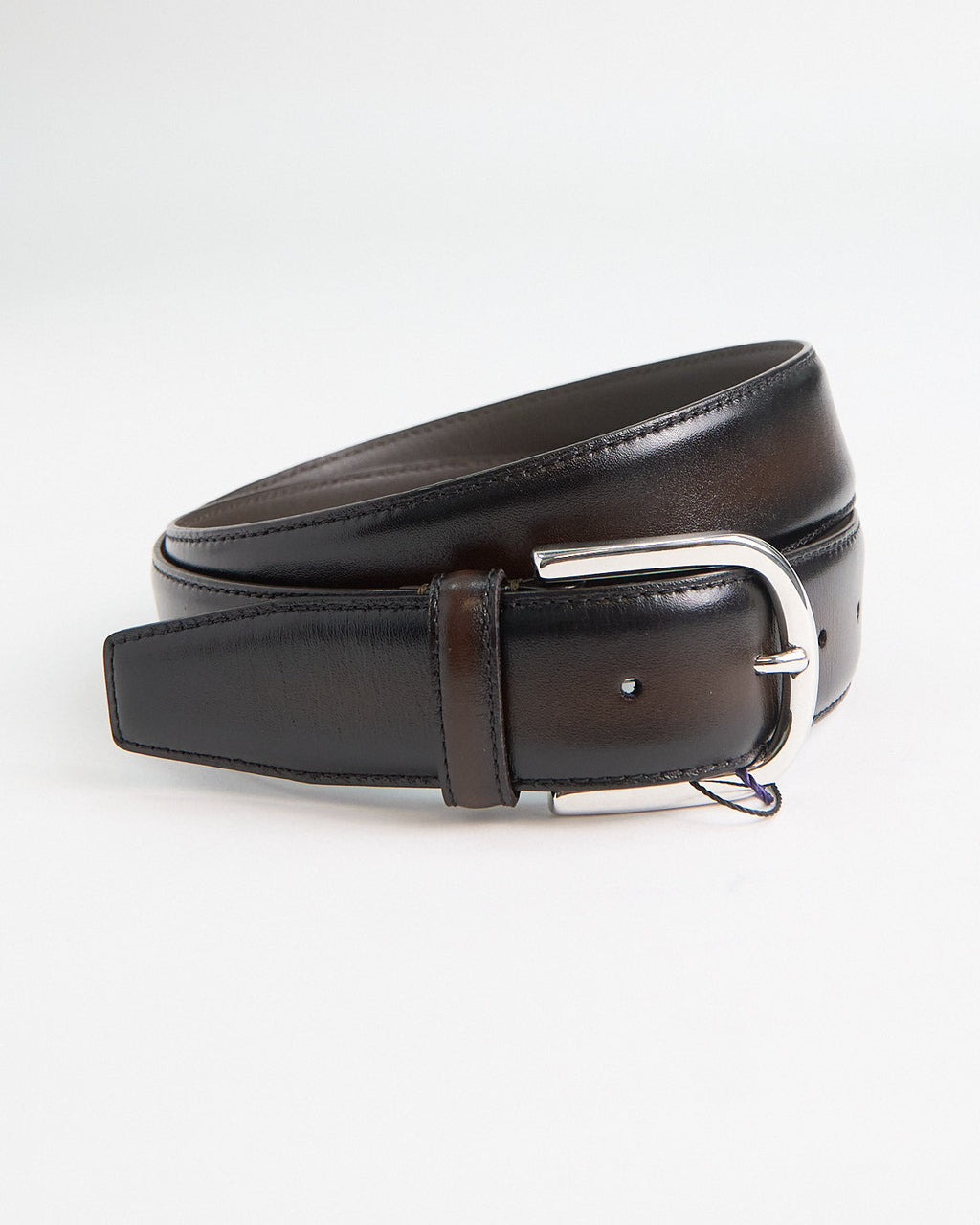 Andersons Burnished Edge Brown Dress Belt Brown  1