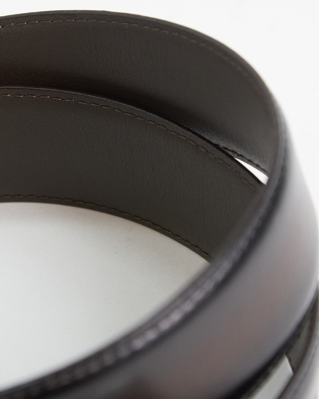 Andersons Burnished Edge Brown Dress Belt Brown  2