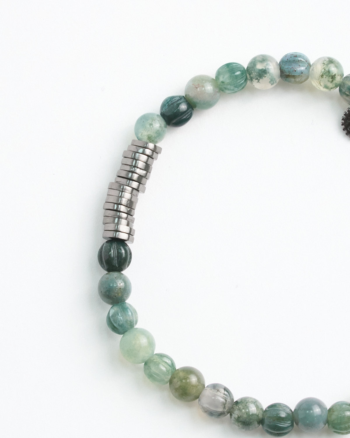 Tateossian Classic Discs Black Ruthenium Bracelet Moss  2