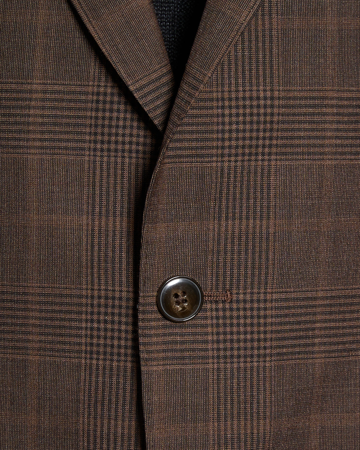 Luigi Bianchi Mantova Chocolate Brown Wool Check Sport Jacket Chocolate 3 7693