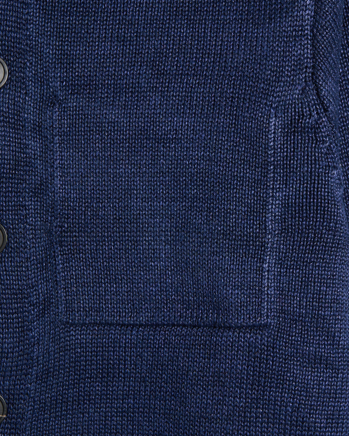 Inis Meain 100% Washed Linen Classic Button Front Overshirt Sweater Navy 8 8051