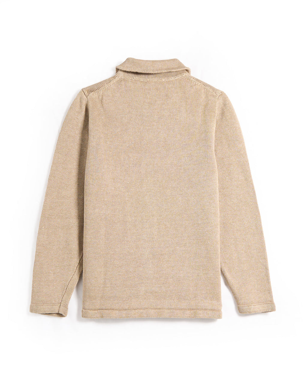 N42M Inis Meain 100% Washed Linen Classic Button Front Overshirt Sweater Natural 14 8058