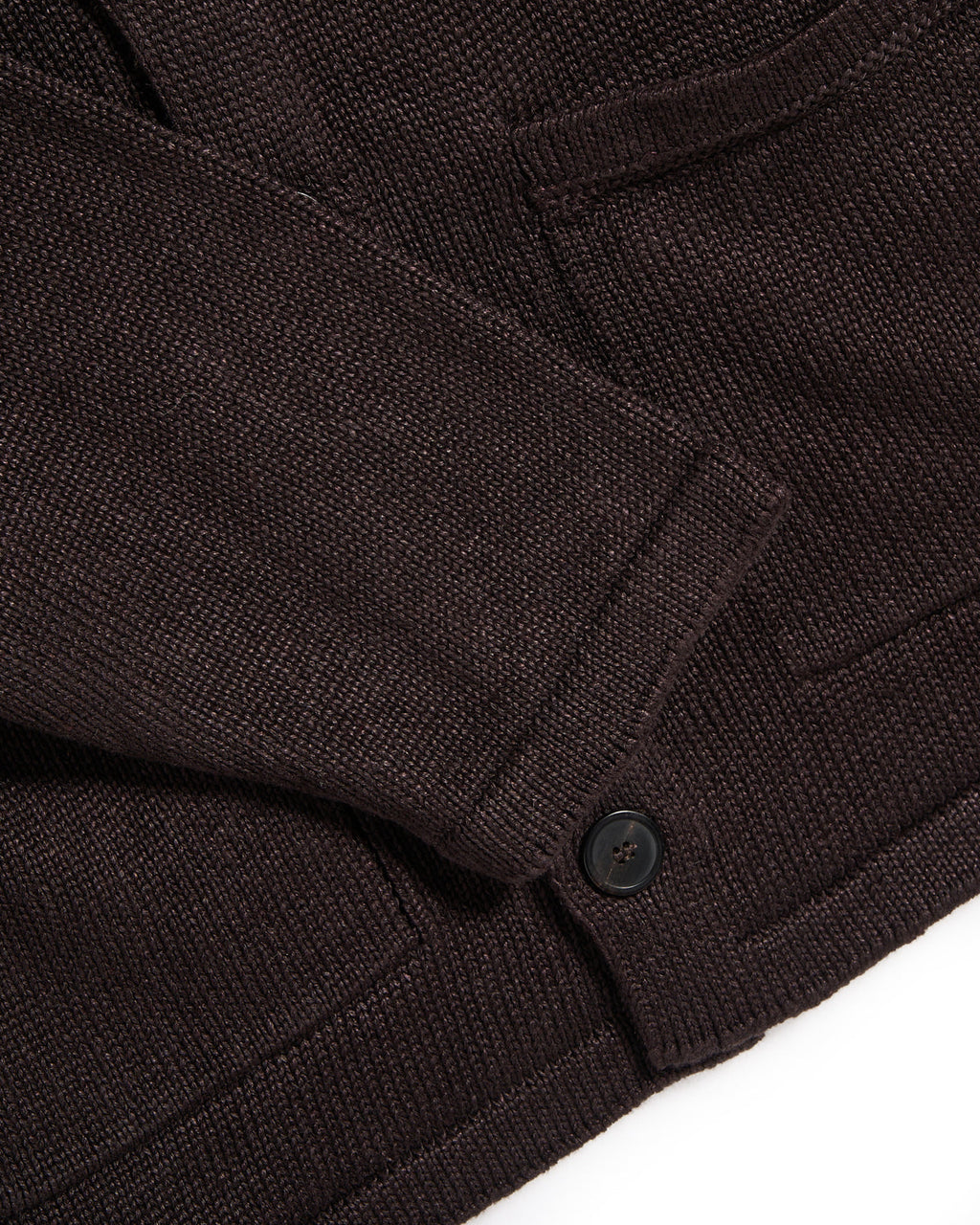 Inis Meain 100% Washed Linen Classic Pub Jacket Sweater Chocolate 7 8077
