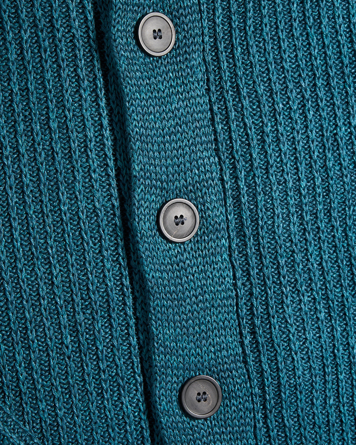 Inis Meain 100% Washed Linen Button Front Lightkeeper Sweater Teal 7 8074