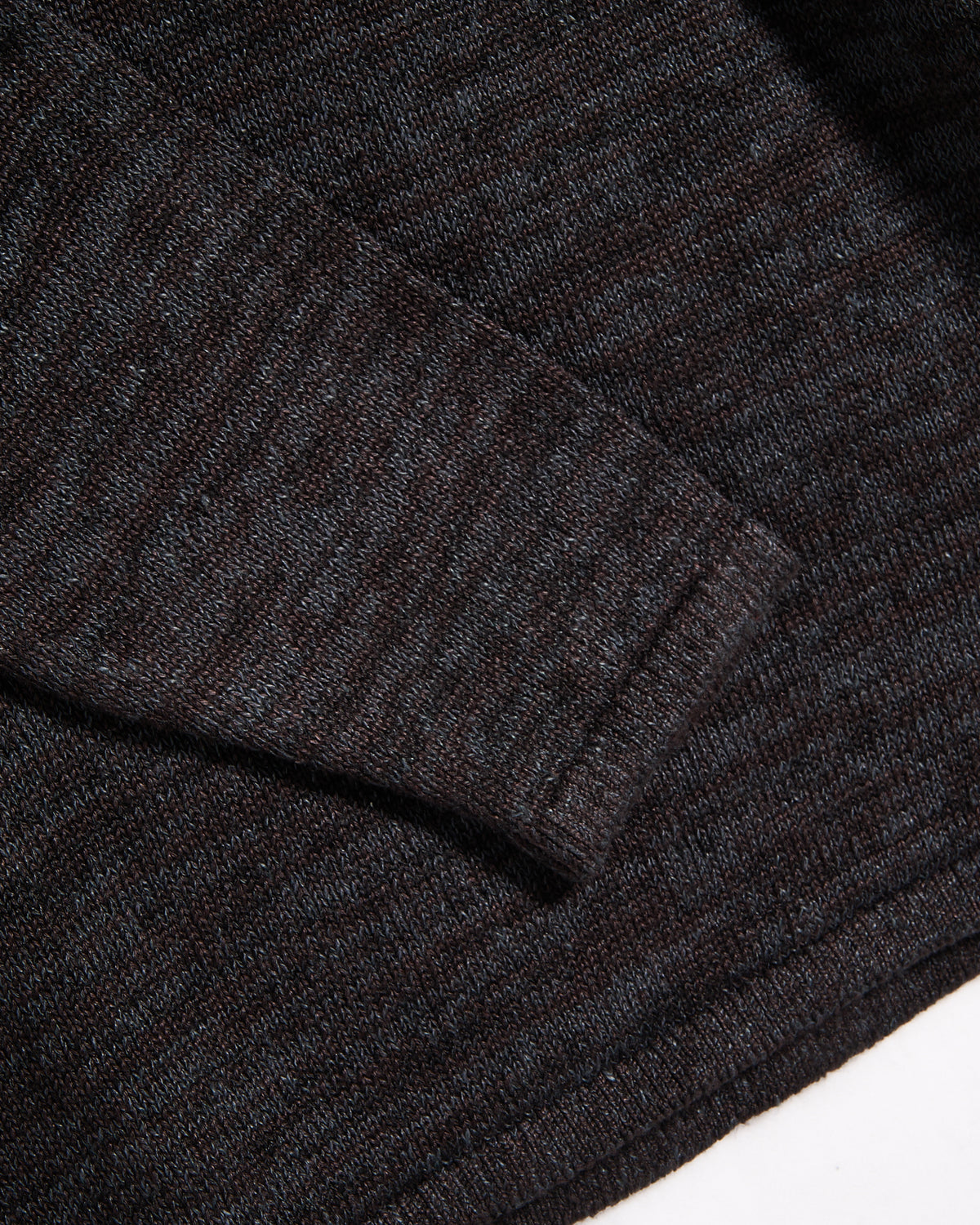 Inis Meain 100% Washed Linen Honda 50 Polo Sweater Brown Marl 7 8047