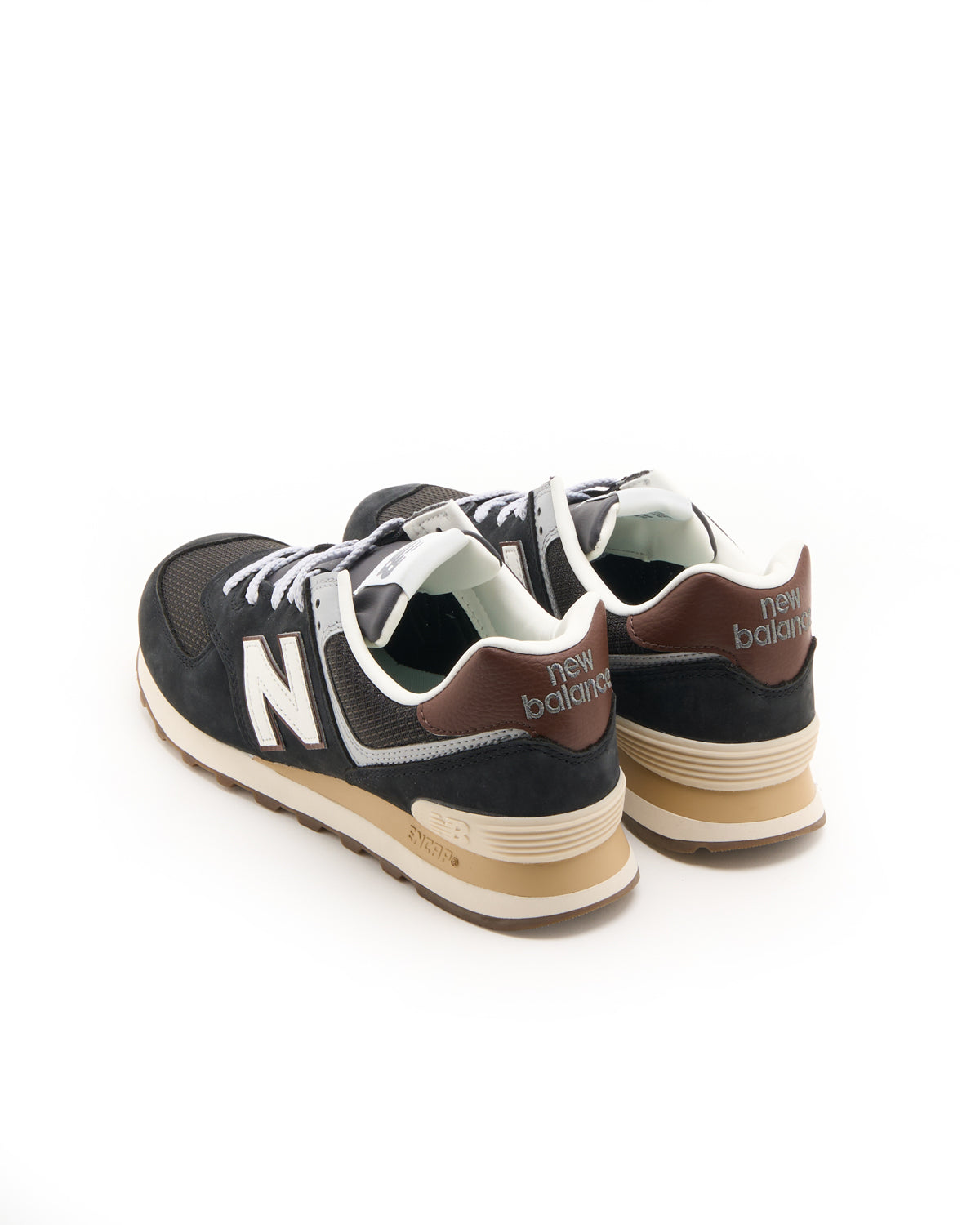 New Balance Brown Grey Suede 574 Sneakers Charcoal 4 7425