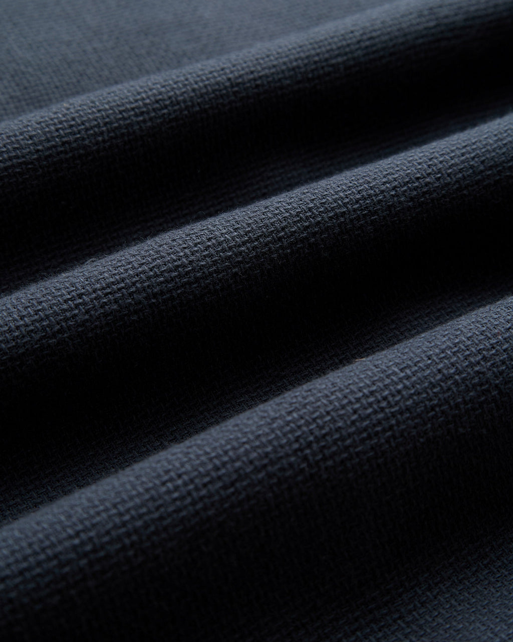 Portuguese Flannel Embroidery Piquet Cotton Camp Collar Shirt Navy 4