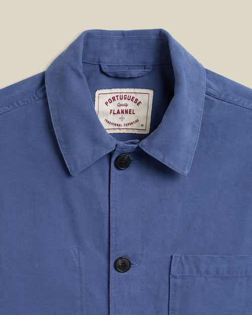 Portuguese Flannel Legacy Canvas Cotton Jacket Blue 2