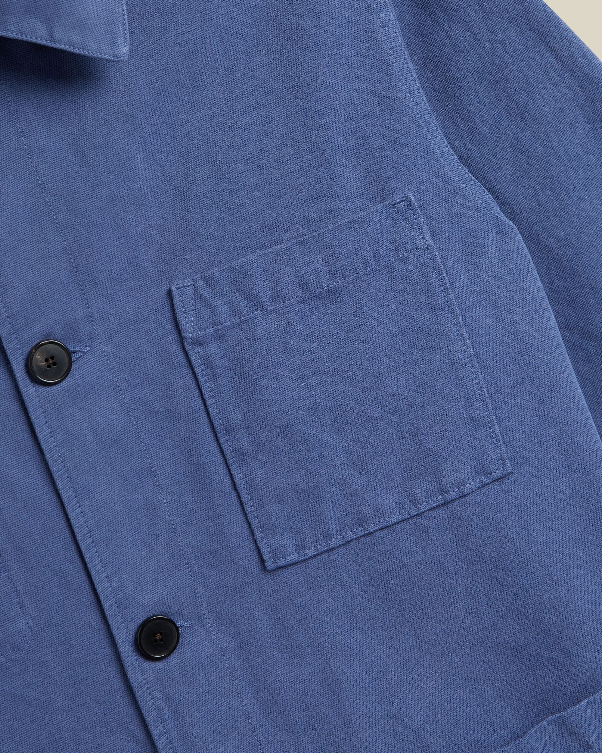 Portuguese Flannel Legacy Canvas Cotton Jacket Blue 3