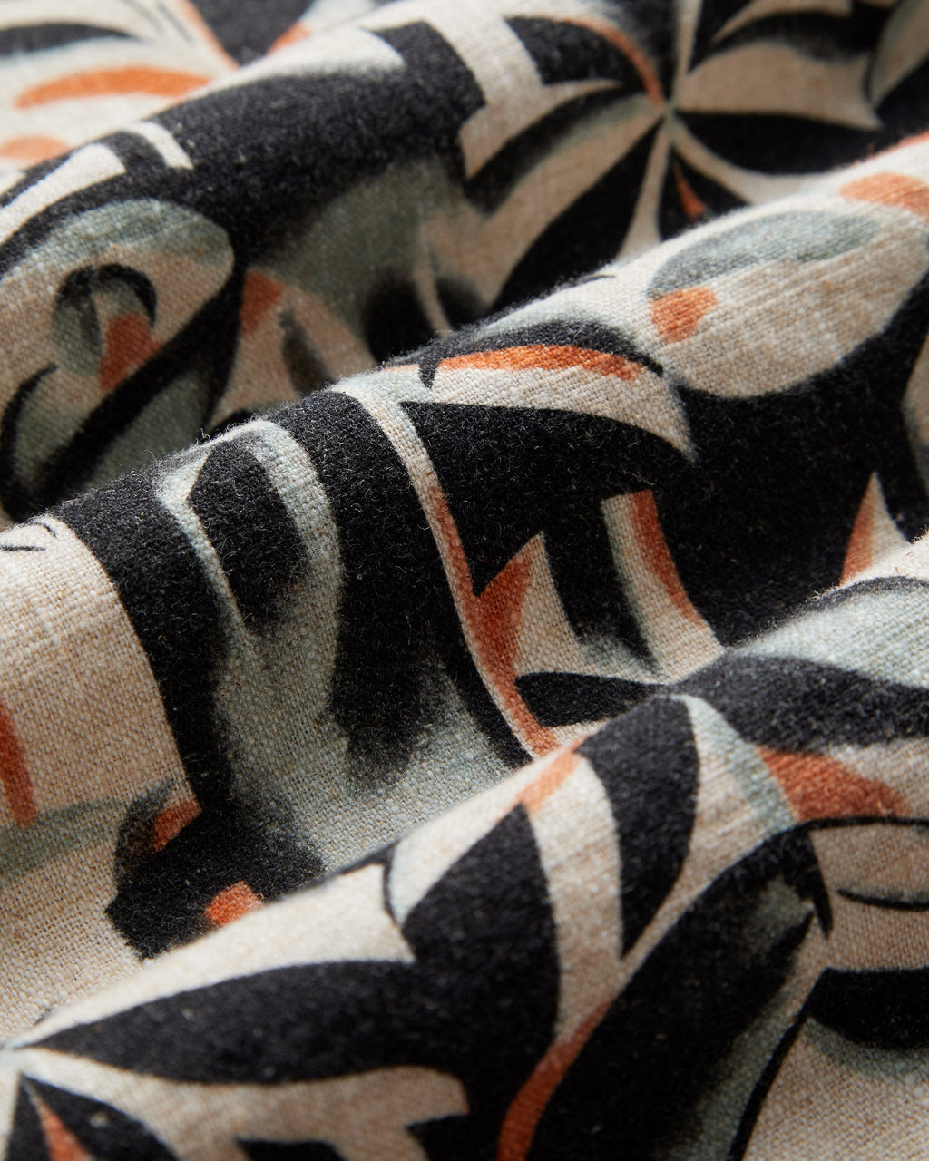 Portuguese Flannel Viva Natural Linen  Cotton Camp Collar Shirt Black 4