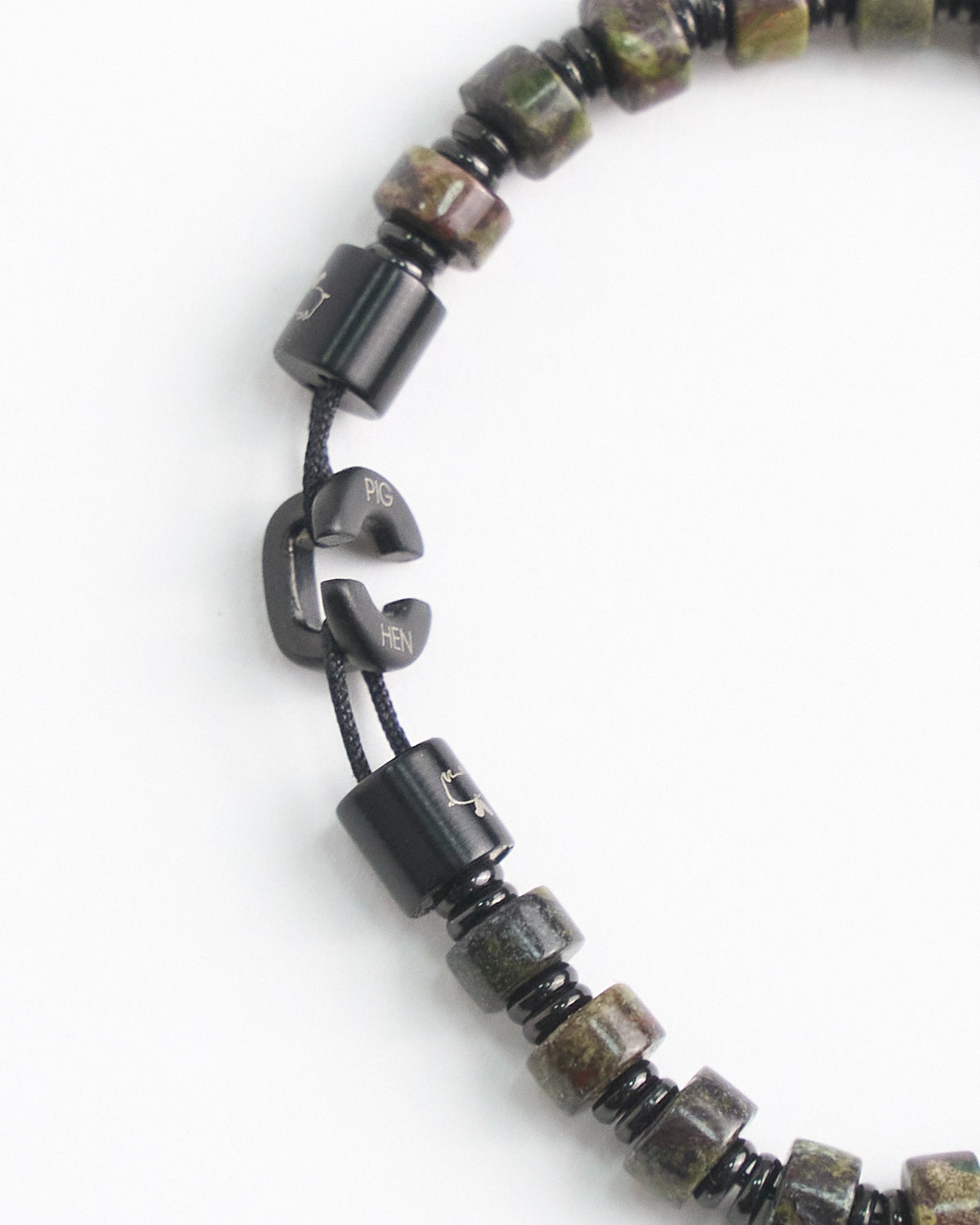 Pig + Hen Brontide 6Mm Dragon Blood Jasper Bracelet Rust 