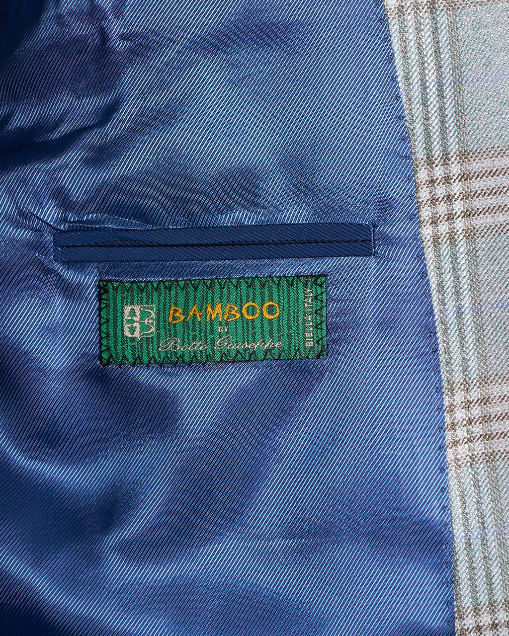 Coppley Bamboo Viscose Check Sports Jacket Teal 7 7742