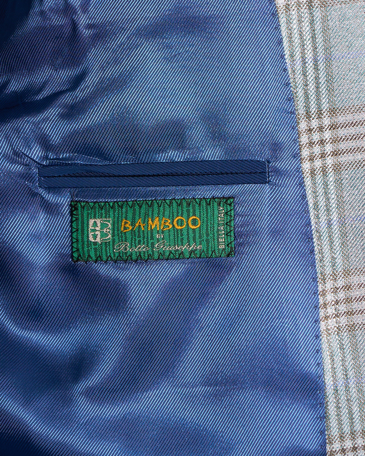 Coppley Bamboo Viscose Check Sports Jacket Teal 7 7742