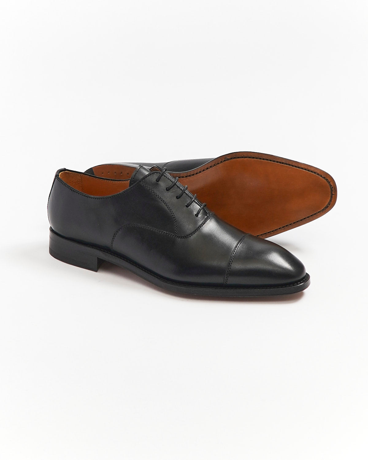 Black Cap Toe Oxford Dress Shoe