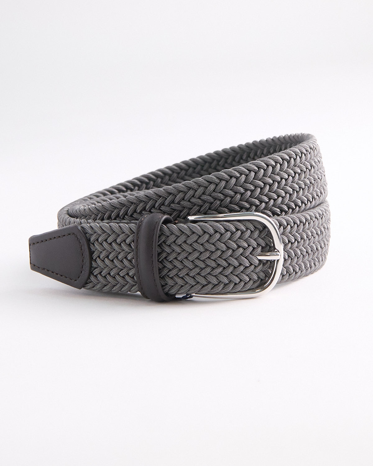 Braided Stretch Belt / Grey