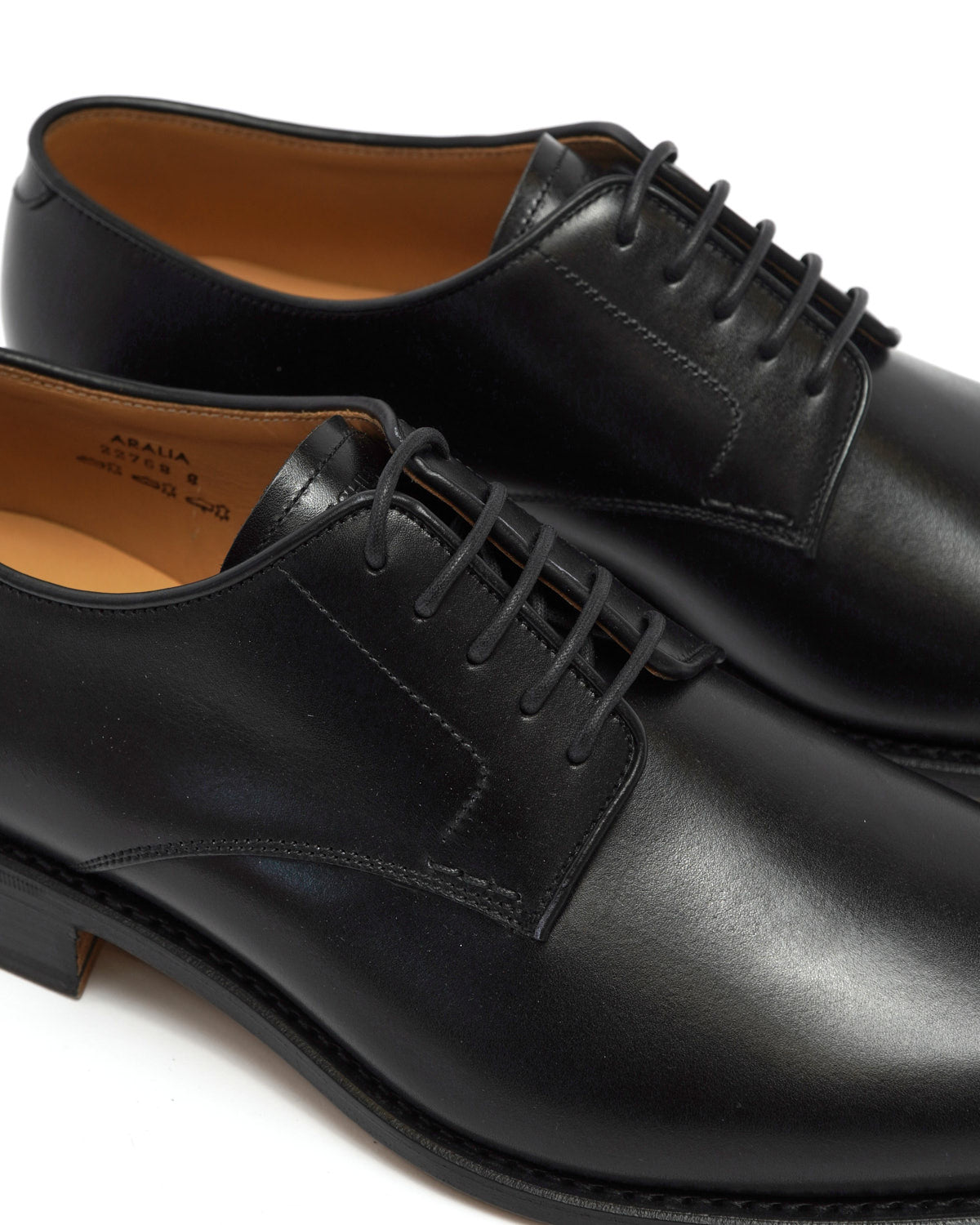 Aralia Derby Boxcalf Black Dress Shoe