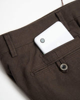 Echizenya Chocolate Cotton Tech Herringbone Pants