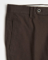 Echizenya Brown Cotton Herringbone Pants