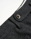 Echizenya Charcoal Grey Wool Knit Puppytooth Stretch Pants