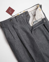 Echizenya Grey Wool Double Pleat Trousers