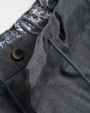 Echizenya Tech Grey Drawstring Double Pleat Japanese Pants