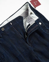 Echizenya Washed Blue Denim Jacquard Shadow Check Pants